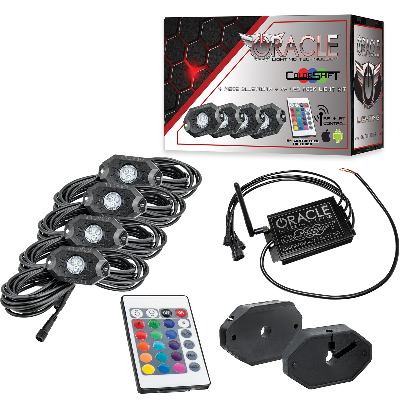 5818-333 - ORACLE Bluetooth + RF ColorSHIFT Underbody Rock Light Kit - 4 PCS